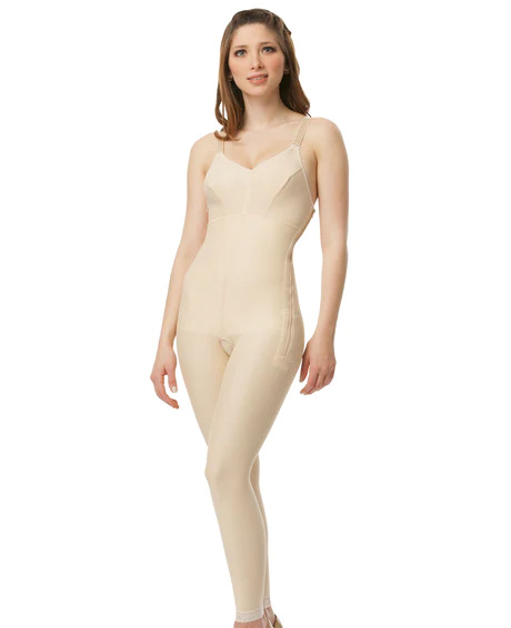 BODY SUIT ANKLE LENGTH PLASTIC SURGERY COMPRESSION GARMENT WITH BRA & ZIPPER (BB07) - Image 4